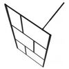 vidaXL Walk-in Shower Wall with Tempered Glass Black 80x195 cm