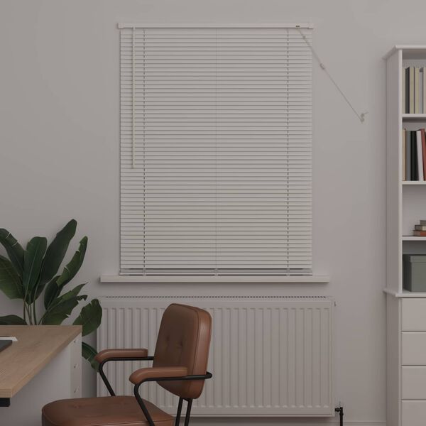 vidaXL Venetian Blind Manual Adjustable White 150 x 90 cm PVC