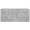 vidaXL Wall Cabinet Concrete Grey 80x36.5x35 cm Engineered Wood