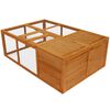 vidaXL Animal Cage | Brown | Solid fir wood, Plywood | Collapsible | Animal Cage