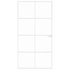 vidaXL Interior Door White 102x201.5 cm Tempered Glass&Aluminium Slim