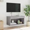vidaXL TV Cabinet with LED Lights Grey Sonoma 60x30x30 cm