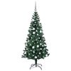 vidaXL Artificial Pre-lit Christmas Tree Green 180 cm PVC and Metal