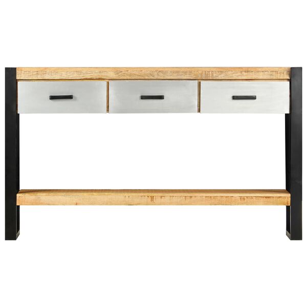 vidaXL Console Table 130x30x76 cm Solid Mango Wood