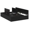 vidaXL Storage Bed Frame Black Oak 160 x 200 cm Engineered Wood