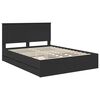 vidaXL Bed Frame with Drawer Black 150 x 200 cm Engineer Wood