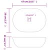 vidaXL Countertop Basin Black and Blue Oval 47x33x13 cm Ceramic