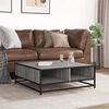vidaXL Coffee Table Grey Sonoma 80x80x30 cm Engineered Wood and Metal