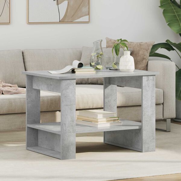 vidaXL Coffee Table Concrete Grey 72 x 50 x 50 cm Engineered Wood