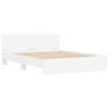 vidaXL Bed Frame with Headboard White 152 x 203 cm Engineered wood