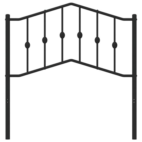 vidaXL Metal Replace Headboard Black 90 cm