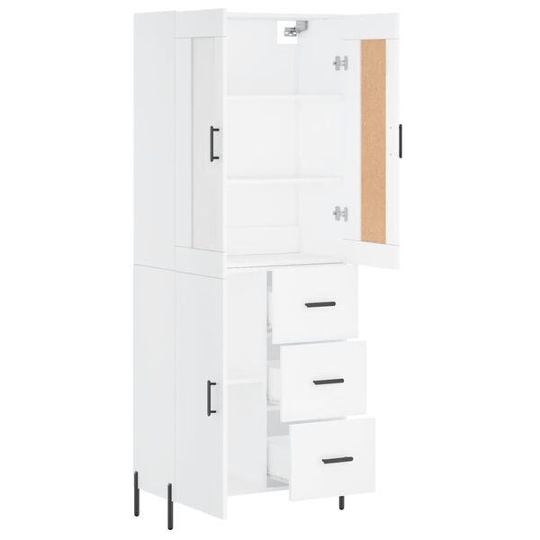 vidaXL Highboard White 69.5x34x180 cm Engineered Wood