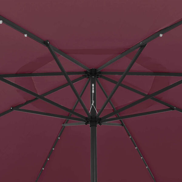 vidaXL Garden Parasol with LED Lights 400 cm Bordeaux Red