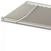 vidaXL Manual Retractable Awning with Posts 5x3 m Cream