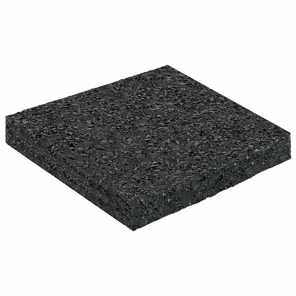 vidaXL Rubber Granulate Patio Pad Black 9 x 9 x 1 cm Rubber