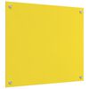 vidaXL Kitchen Backsplash Yellow 70 x 60 x 0.6 cm Tempered Glass