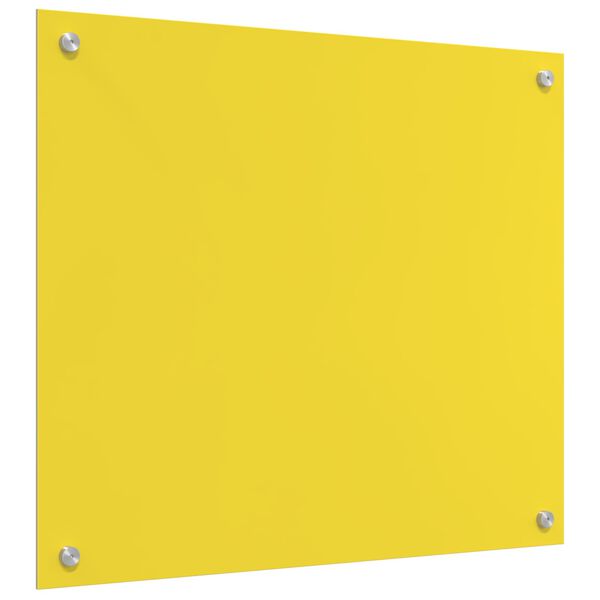 vidaXL Kitchen Backsplash Yellow 70 x 60 x 0.6 cm Tempered Glass