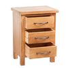 vidaXL Nightstand with 3 Drawers 40x30x54 cm Solid Oak Wood