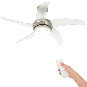vidaXL Ceiling Fan with Light and Remote Control &Oslash; 110 cm Transparent