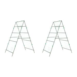 vidaXL Garden Trellises for Climbing Plants 2 pcs A-Frame Steel