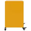 vidaXL Bedside Cabinet Mustard Yellow 36x39x59 cm Steel