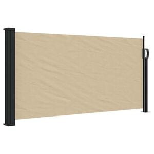 vidaXL Retractable Side Awning Beige 100x500 cm