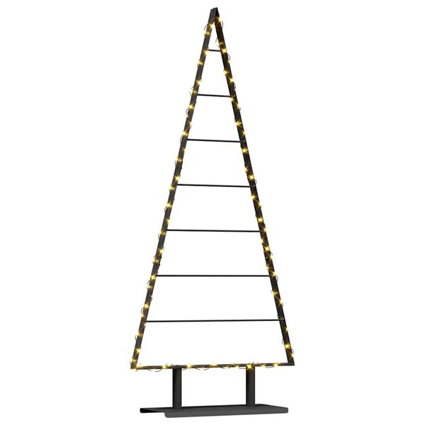 vidaXL Metal Christmas Tree with Stand Black 150 cm Steel