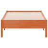 vidaXL Bed Frame without Mattress Wax Brown 90x190 cm Single Solid Wood Pine