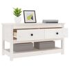 vidaXL Coffee Table White 102x49x55 cm Solid Wood Pine