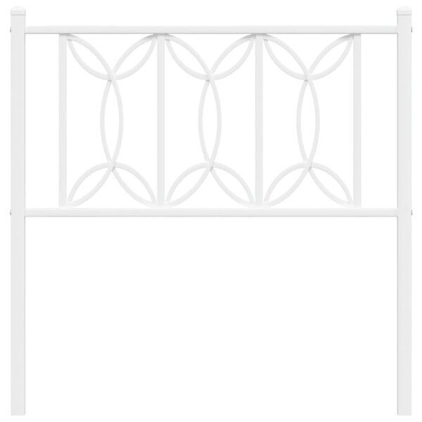 vidaXL Metal Headboard White 80 cm