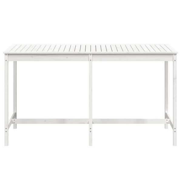vidaXL Garden Table White 203.5x90x110 cm Solid Wood Pine