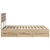 vidaXL Bed Frame with Drawer Sonoma Oak 140 x 200 cm Engineer Wood