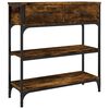 vidaXL Console Table Smoked Oak 72,5x25x75 cm Engineered Wood