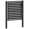 vidaXL Garden Gate Lockable Black 100x100 cm Aluminium