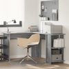 vidaXL Corner Desk Grey Sonoma 140 x 113.5 x 75 cm Engineered Wood