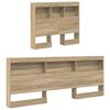 vidaXL Storage Headboard with Shelf Sonoma Oak 90 cm Engineered Wood