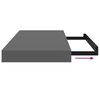 vidaXL Floating Wall Shelves 4 pcs High Gloss Grey 50x23x3.8 cm MDF