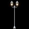 vidaXL Garden Light Post White Aluminium and Glass