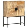 vidaXL Highboard | Brown and black | Solid mango wood | 80 cm x 30 cm x 100 cm