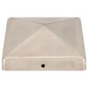 vidaXL Pyramid Fence Post Caps 6 pcs Stainless Steel 101x101 mm