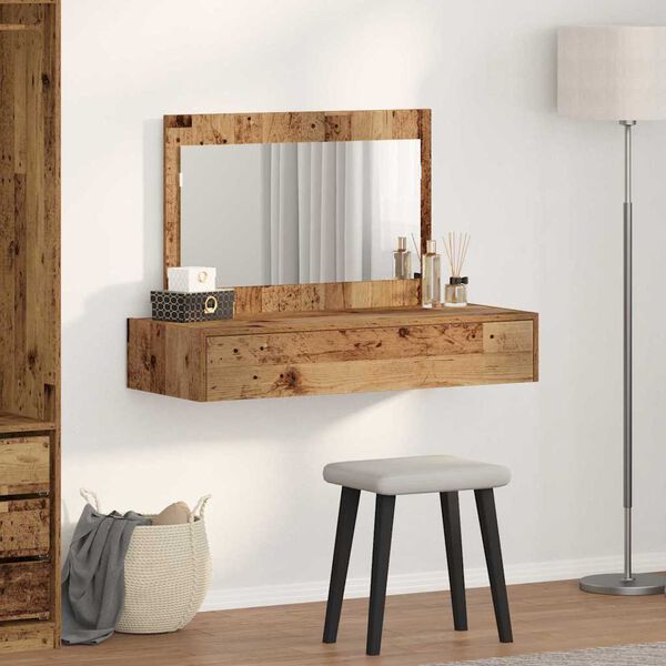 vidaXL Dressing Table Brown 100 x 40 x 70 cm Engineered Wood