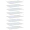 vidaXL Bookshelf Boards 8 pcs High Gloss White 60x40x1.5 cm Engineered Wood
