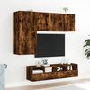vidaXL 4 Piece TV Wall Units Smoked Oak Engineered Wood