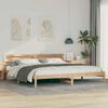 vidaXL Bed Frame with Headboard Brown 200 x 200 cm Solid pine wood