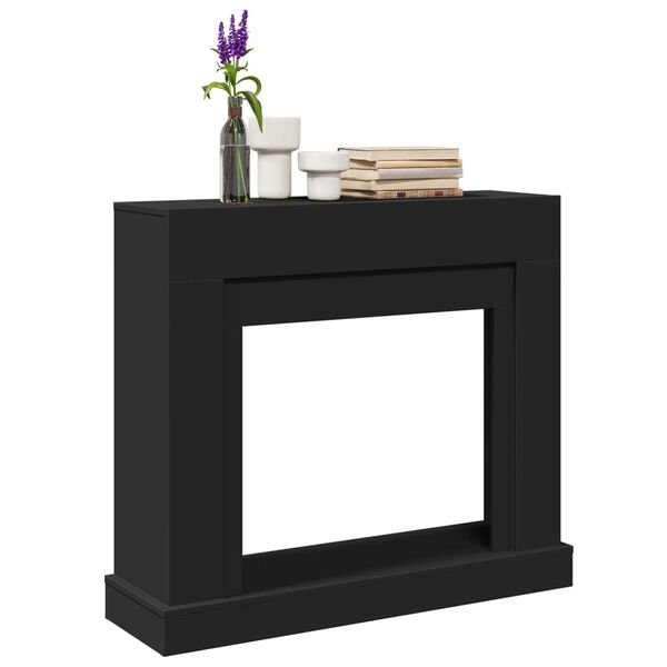 vidaXL Fireplace Surround Black 100x30x87.5 cm Engineered Wood