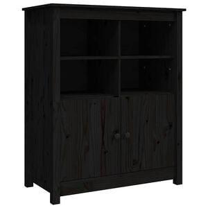vidaXL Sideboard Black 83x41,5x100 cm Solid Wood Pine