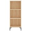 vidaXL Highboard Sonoma Oak 34.5x34x180 cm Engineered Wood