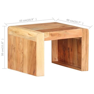 vidaXL Side Table 43x40x30 cm Solid Acacia Wood