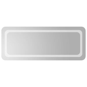 vidaXL LED Bathroom Mirror Transparent 100 x 40 cm Tempered Glass