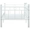 vidaXL Daybed Frame without Mattress White Metal 90x200cm